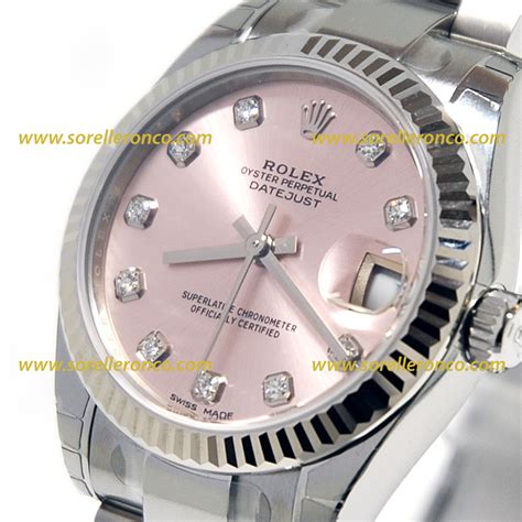 rolex oyster perpetual datejust quadrante rosa 31|rolex datejust 31mm price.